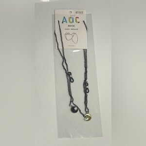 8 pack Black Chain wMoon Charms DIY Eyeglass Holder Necklace Craft Supply